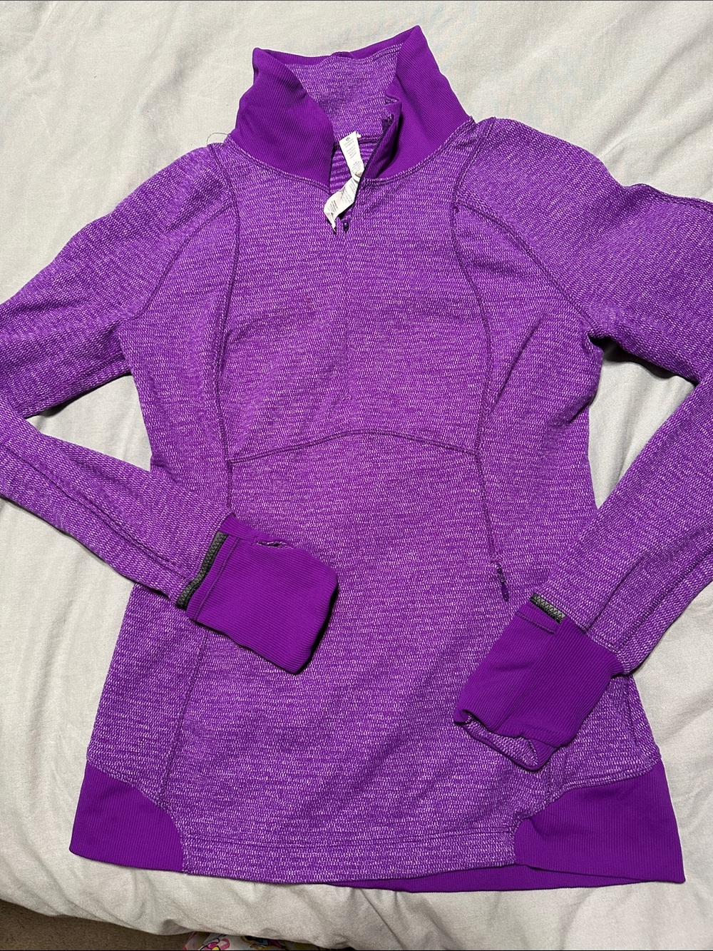 lululemon athletica Purple Quarter-Zip Cowl Pullover